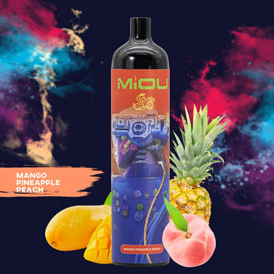 Miou 9000 ριπές 10 μίας χρήσης μάνδρα Vape μπαταριών κοβαλτίου γεύσεων 750mAh