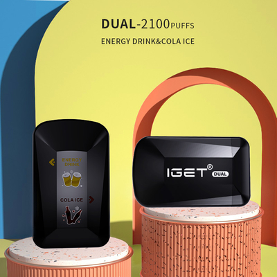 Διπλές 2100 ριπές IGET διπλασιάζουν τη μίας χρήσης μάνδρα vape γεύσεων