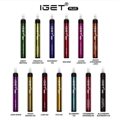 100% αυθεντικό τσιγάρο Iget Iget Ε συν 1200 τη μάνδρα Vape νικοτίνης ριπών 4.8ML 5%