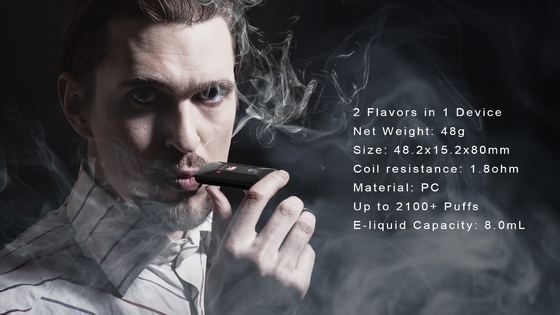 Οι διπλές γεύσεις σε μια συσκευή μίας χρήσης Vape 2100 ξεφυσούν IGET ΔΙΠΛΌ με την μπαταρία 1000mah