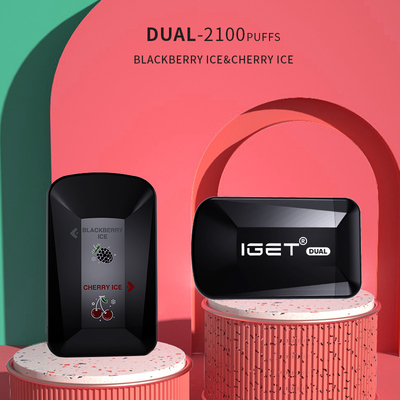 Αρχικές IGET εργοστασίων ΔΙΠΛΈΣ 2100 ριπές πώλησης 2 γεύσεις σε 1 συσκευή