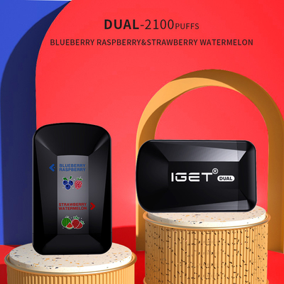 Αρχικές IGET εργοστασίων ΔΙΠΛΈΣ 2100 ριπές πώλησης 2 γεύσεις σε 1 συσκευή