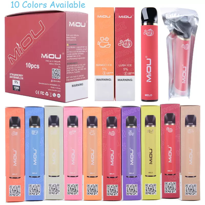 MIOU 1500 ΡΙΠΈΣ 10 διαθέσιμη 650 Mah μίας χρήσης Vape μάνδρα γεύσης