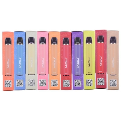 MIOU 650 Mah 1500 ριπές 10 αλατισμένη μίας χρήσης μάνδρα Vape νικοτίνης γεύσης 5% ειδών
