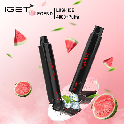 5% 4000 ριπές 1350 mah διαφορετική χρώματος IGET μάνδρα vape μύθου μίας χρήσης